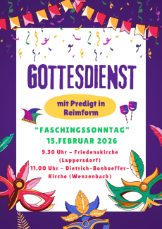 Gottesdienst mit Predigt in Reimform