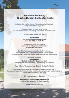 10 Jahre Dietrich-Bonhoeffer-Kirche